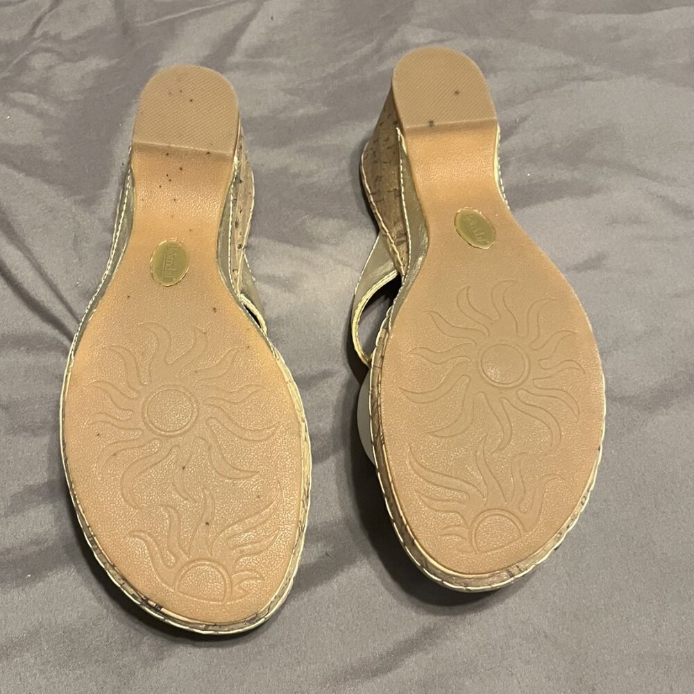 Bjorndal "Lana" Women's Size 9 Sandals 2.5" Cork Heel - new in box - Picture 3 of 6